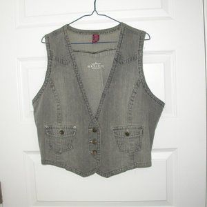 Grey Denim Vest